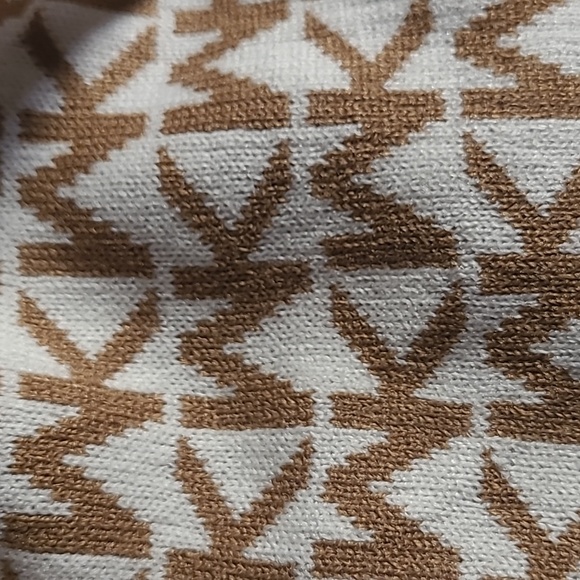 Michael Kors Bordered MK Logo Print Muffler Scarf, Camel/Cream - Picture 3 of 5